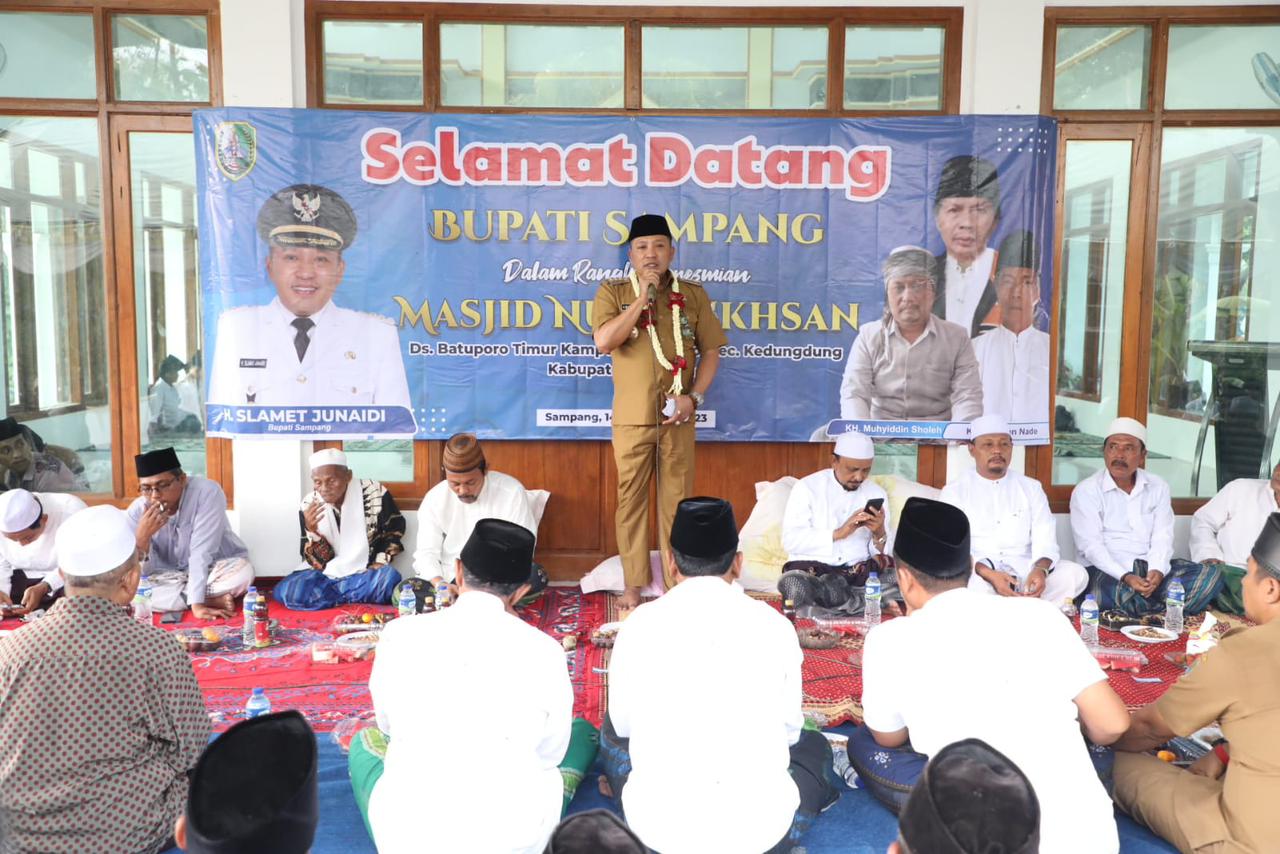 Resmikan Masjid Nurul Ikhsan, Bupati Sebut Salah Satu Masjid Impian Masyarakat