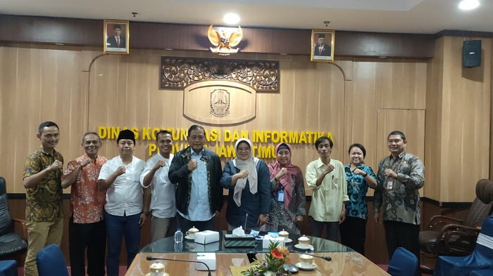 Ketua Komisi Informasi Pusat berkunjung ke kantor Dinas Komunikasi dan Informatika (Diskominfo) Pemprov Jawa Timur.