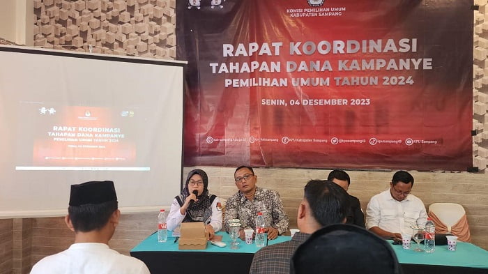 Rakor tahapan dana kampanye Pemilu 2024. (blok-a.com/Yusuf)