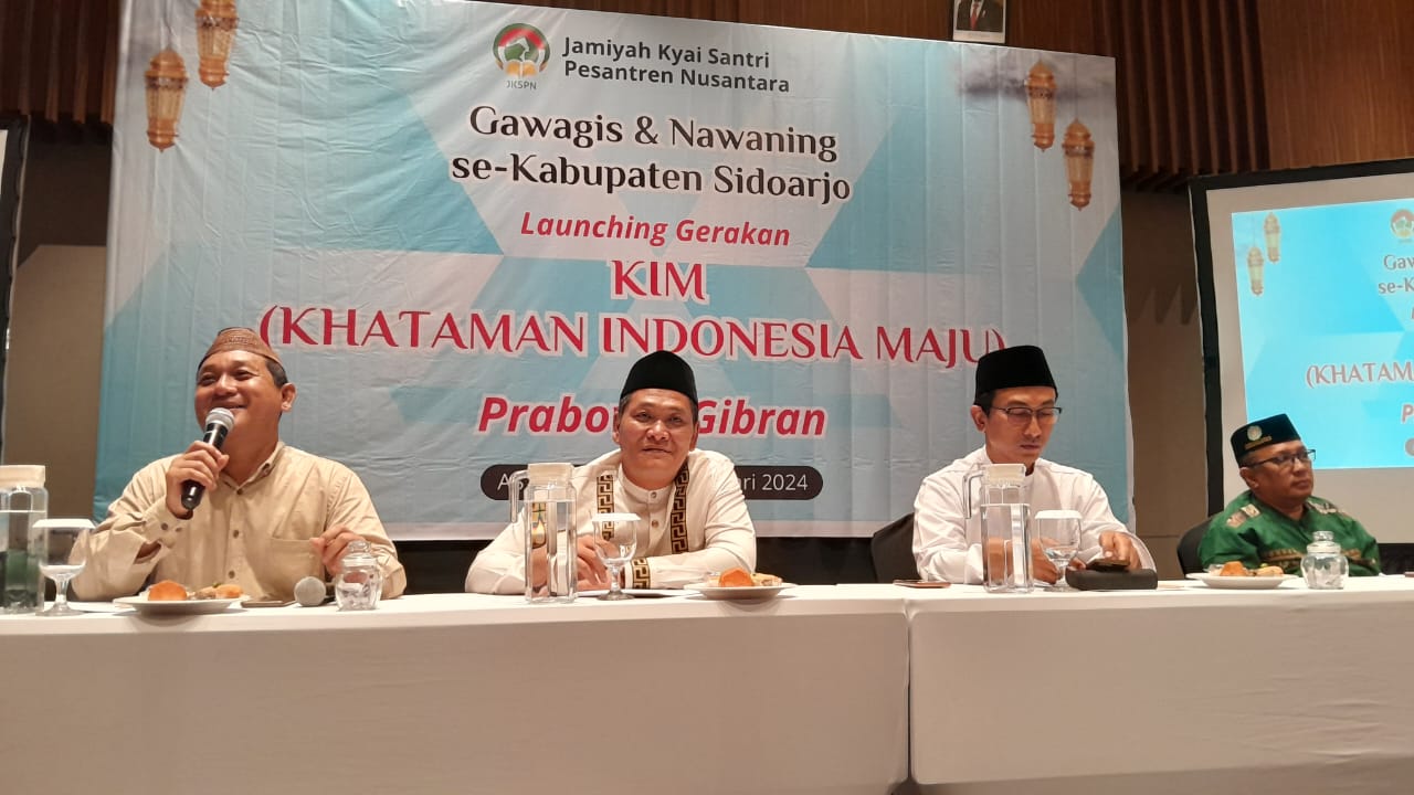 Gerakan Khataman Indonesia Maju (KIM) di Hotel Aston, Kahuripan Raya, Buduran, Sidoarjo, Jumat (5/1/2024).