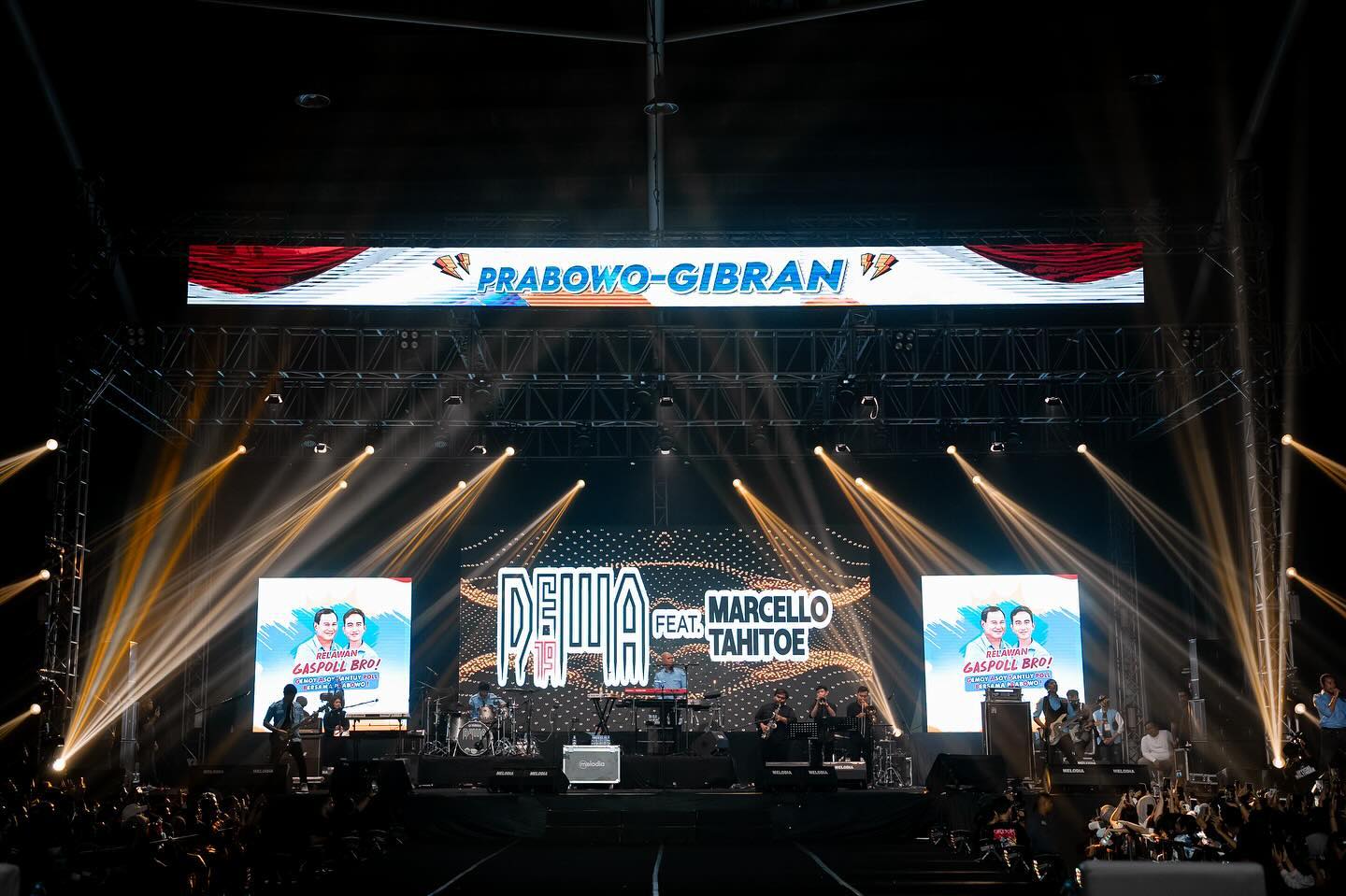 Foto : Konser dukungan Prabowo-Gibran oleh Ahmad Dhani di JIE, Surabaya