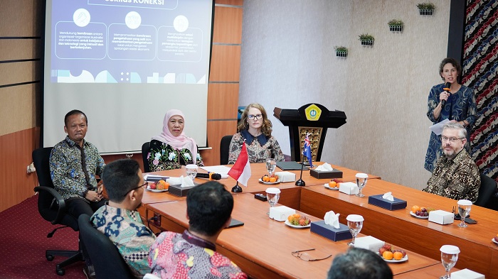 Launching penelitian kolaborasi Indonesia dan Australia, di Aula Rektor Universitas Trunojoyo Madura (UTM), Kamis (22/2/2024) pagi.