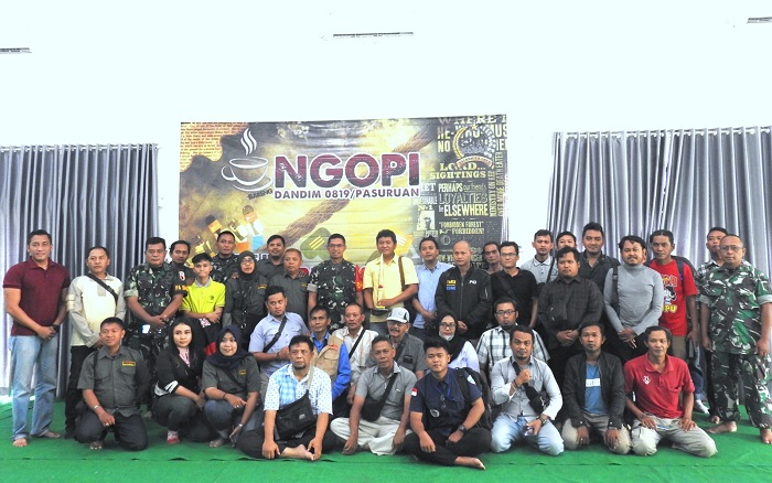 Dandim 0829 Ngopi Bareng insan pers dan media, Jumat (2/2/2024).