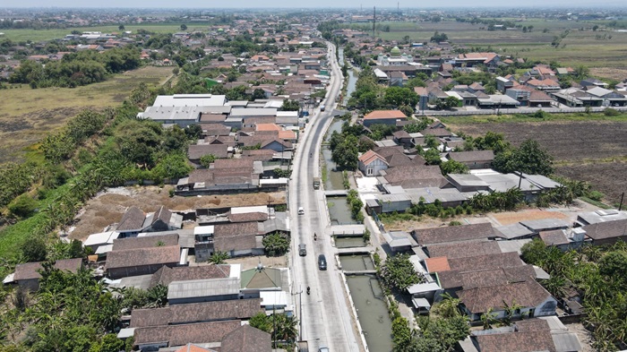 Proyek betonisasi Sidoarjo.(Dok. Kominfo Sidoarjo)