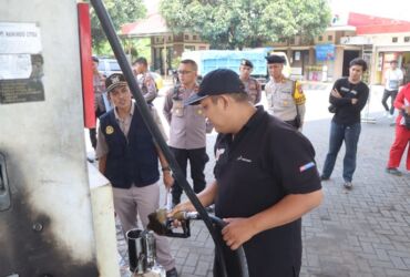 Pengecekan stok BBM di sejumlah SPBU Kota Pasuruan.