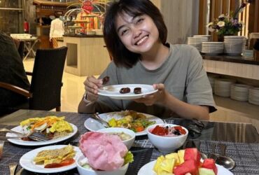 Suasana restoran Bisto Emerald Hotel Ayola Sunrise yang menyediakan berbagai menu buka puasa.(Blok-a.com/Syahrul)