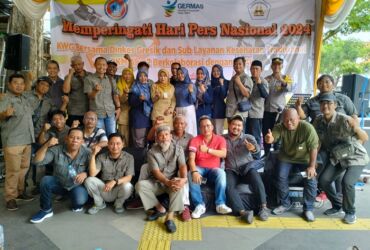 KWG mengadakan baksos kesehatan gratis dalam rangka meriahkan HPN 2024. (blok-a.com/ivan)