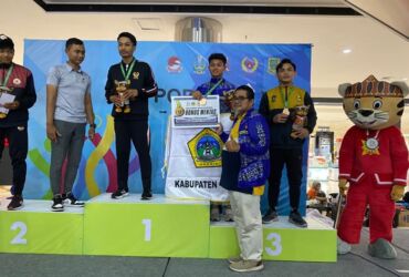 Salah satu atlet Gresik cabor wushu peraih medali Porprov Jatim 2023.