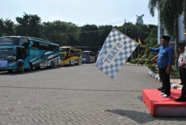 Dokumentasi mudik gratis Pemkab Gresik tahun 2023.