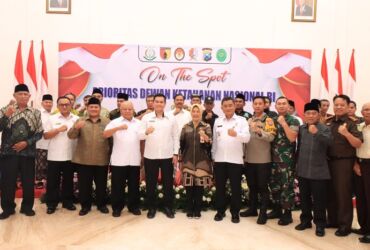 On the Spot Dewan Ketahanan Nasional RI di Gedung Putih Pemkab Bojonegoro, Kamis (07/03/2024).