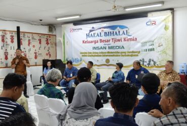 Suasana halal bihalal PT Tjiwi Kimia dengan insan pers Mojokerto Raya dan Sidoarjo.(Blok-a.com/Syahrul)