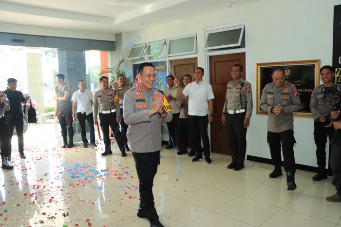 Kapolres Gresik AKBP Aditya Panji Anom apresiasi keberhasilan Operasi Ketupat Semeru 2024.(blok-a.com/ivan)