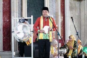 Wabub Sidoarjo, H Subandi, SH,saat acara halal bihalal Dewan Guru LP Ma'arif NU Sidoarjo (foto: blok-a.com)