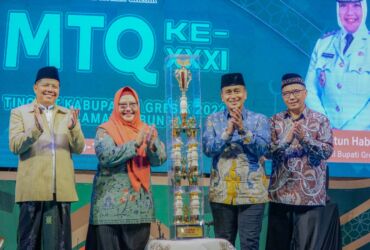 Wakil Bupati Gresik Aminatun Habibah menutup Gelaran Musabaqah Tilawatil Qur'an (MTQ) ke-XXXI.