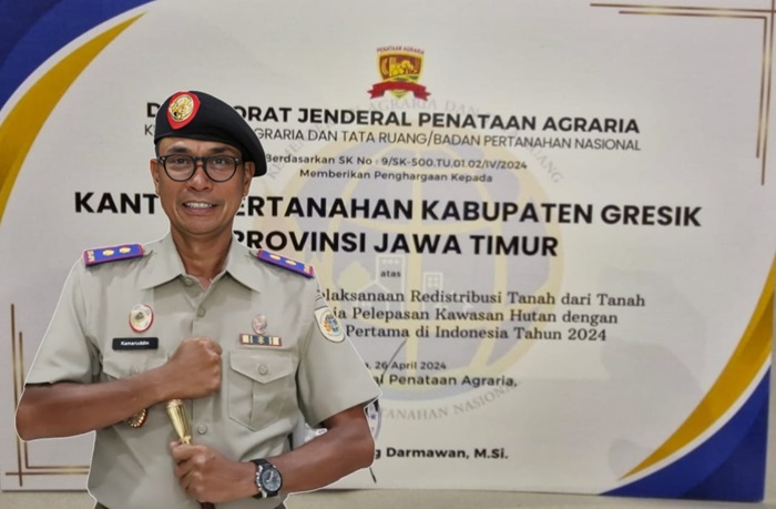 Kepala Kantor Pertanahan ATR/BPN Kabupaten Gresik Komarudin SH, MH. (blok-a.com/ivan)