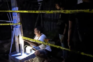 Gudang lokasi bom ikan meledak di Kampung Tegalpongo, Kecamatan Panggungrejo, Kota Pasuruan, diberi garis polisi, Jumat (10/5/2024).