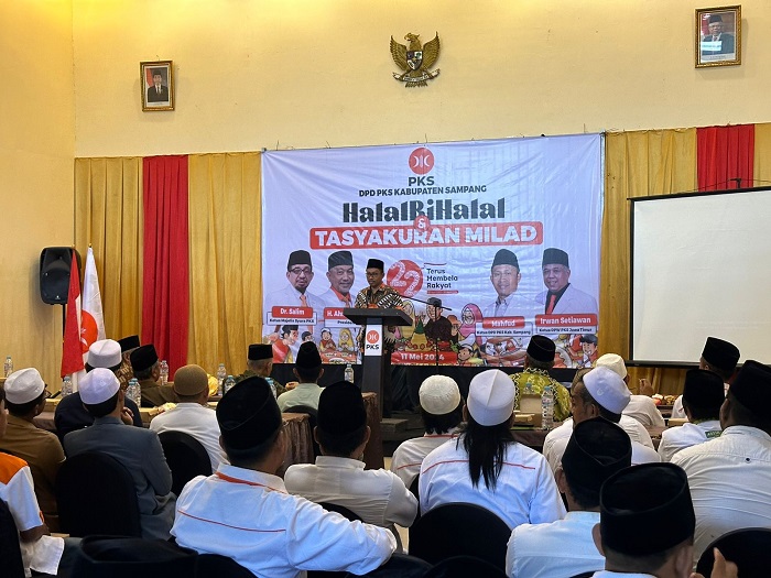 Tasyakuran milad PKS ke-22 di hall Hotel Panglima, Sampang, Sabtu (11/5/2024).