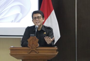 Pj Bupati Bojonegoro buka sosialisasi Jatim Puspa Desa Berdaya, Selasa (4/6/2024).
