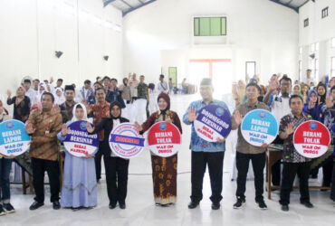 Pemkab Bojonegoro melalui Bakesbangpol menggelar sosialisasi bahaya narkoba di Gedung KPRI Kecamatan Baureno, Kamis (27/6/2024).