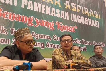 Ket Foto; Owner PT Bawang Mas Haji Her bersama sejumlah Forkopimda saat jumpa pers terkait Pilkada 2024 di Hotel Odaita, Jalan Sumenep, Pamekasan. Minggu, (23/06/2024).