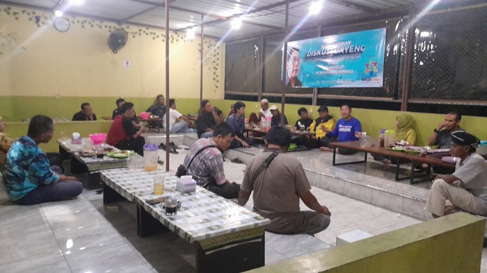 Khulaim Junaidi, saat dialog bersama warga Kecamatan Taman, Sidoarjo.