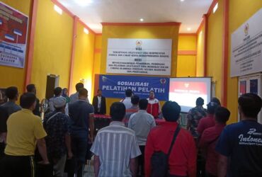 Sosialisasi pelatihan pelatih KONI Sampang, Selasa (11/6/2024).