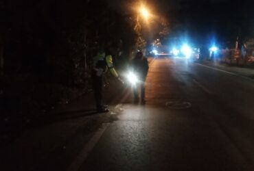 Lokasi tabrak lari di awang-awang, Mojosari.(Dokumen Polres Mojokerto)