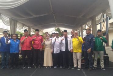 Delapan partai politik deklarasi dukung Ning Ita.(Blok-a.com/Syahrul Wijaya)