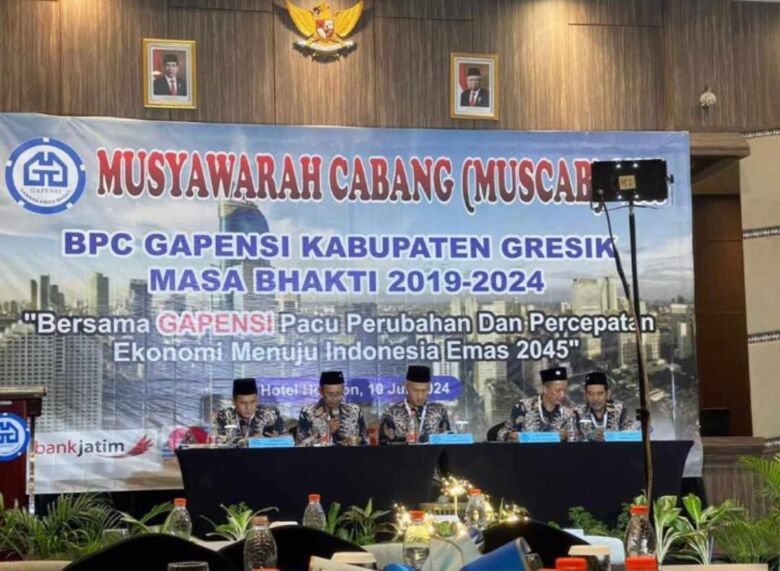 Muscab VIII BPC Gapensi Kabupaten Gresik di Hotel Horison, Rabu (10/7/2024).