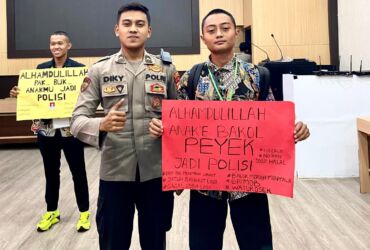 Toni Sugiantoro lolos seleksi anggota Polri.(Dokumen Polres Jombang)