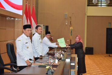 Pandangan Umum Fraksi dalam paripurna penyampaian Raperda Pertanggungjawaban APBD tahun 2023. (Moh. Zainuddin)