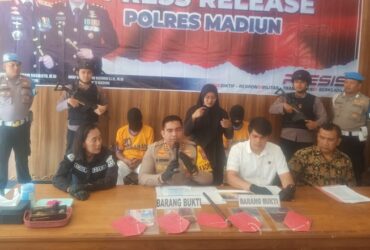 Kapolres Madiun AKBP Muhammad Ridwan saat memberi keterangan.