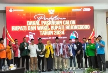 Bapaslon Setyo Wahono-Nurul Azizah Daftar ke KPU Bojonegoro, Diusung 14 Partai Maju Pilbup