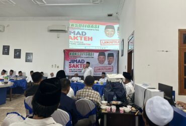 H. Slamet Junaidi memberikan sambutan dalam konsolidasi pembentukan tim kabupaten, Kamis (8/8/2024)