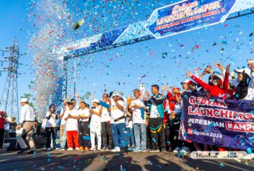 Launching Akbar Peresmian Unesa di Halaman Kampus di Jalan raya Barat, Kabupaten Magetan, Jawa Timur, Sabtu (24/8/2024).