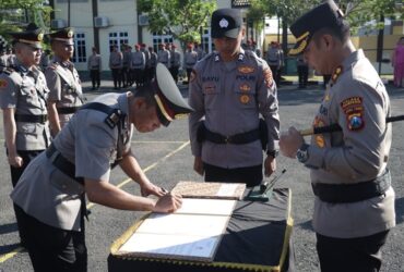 Sertijab Kasat Lantas Polres Sampang, Kapolsek Ketapang dan Kapolsek Sokobanah, Senin (19/08/2024) pagi.