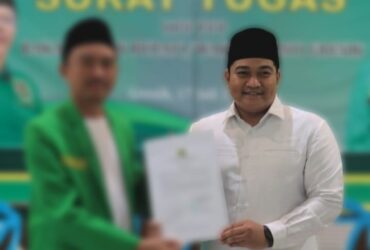 Calon Bupati Syahrul Munir saat menerima surat tugas pencalonan Juni 2024 lalu.