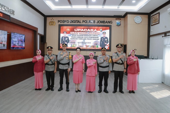 Upacara Sertijab jabatan di Polres Jombang.(dokumen Polres)