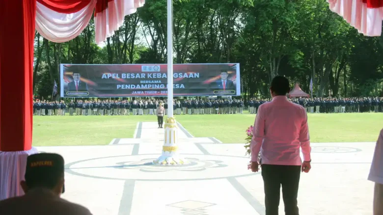 Apel Kebangsaan diikuti ribuan Pendamping Desa dari 15 Kabupaten di Jatim (dok: Kominfo Jatim)