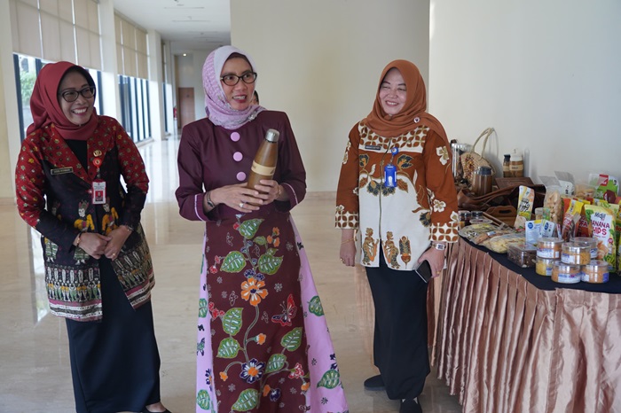 Pj Ketua Dekranasda Kabupaten Bojonegoro, Dian Adriyanto usai pembinaan IKM di Hotel Aston Bojonegoro City, Kamis (19/09/2024).