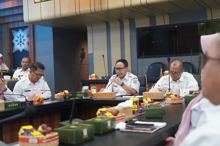 Pj Bupati Mojokerto lakukan kunjungan ke Forkopimda.(dokumen pemkab)