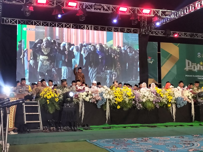 Suasana pembukaan Porsadin di Pondok Pesantren Nuris, Pungging, Mojokerto.(blok-s.com/Syahrul Wijaya)