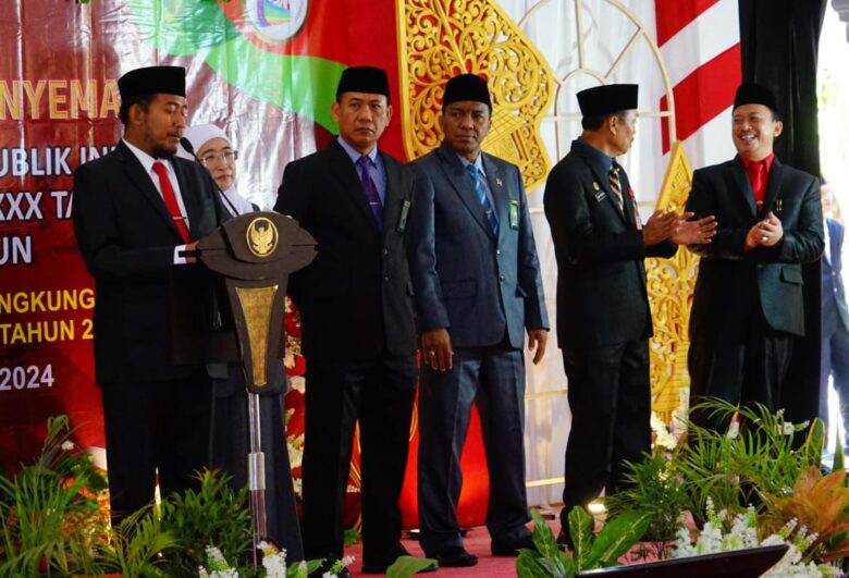 Bupati Sumenep Achmad Fauzi Wongsojudo dalam Peluncuran Layak Manis di Pendopo Agung Keraton, Kamis (12/09/2024).