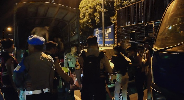 Ratusan anggota komunitas Golongan Pemukul diamankan Polres Mojokerto.(dokumen Polres)