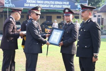 Kapolresta Mojokerto dalam upacara peringatan hari kesaktian Pancasila.(dokumen Polres)