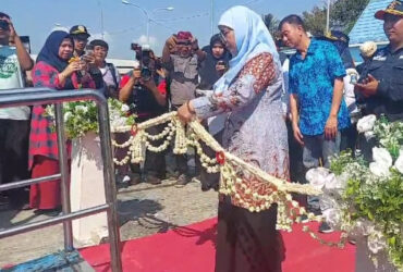 Peresmian rute baru kapal cepat kapal 'Express Bahari 8B', Minggu (13/10/2024).