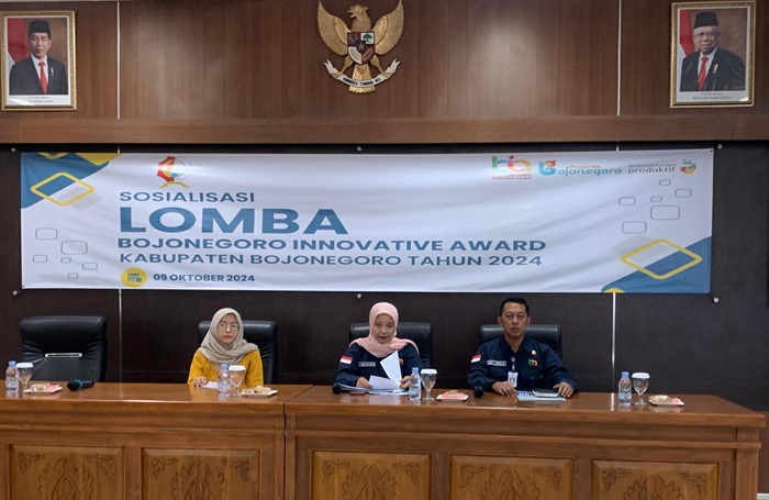 Sosialisasi Bojonegoro Inovatif Award (BIA) di Partnership Room gedung Pemkab Bojonegoro, Rabu (09/10/2024).