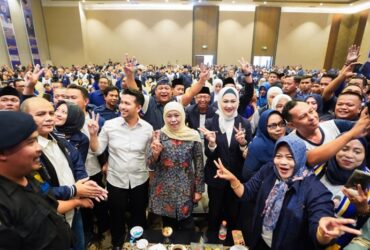 Rakorwil Partai NasDem di Dyandra Surabaya, Minggu (13/10/2024).