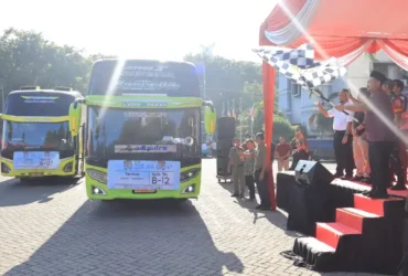 Program mudik gratis dari Pemkab Gresik untuk masyarakat jelang Hari Raya Idul Fitri 2026 diikuti 750 pemudik dengan 7 rute (Ist)