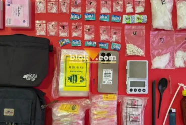 Barang bukti yang berhasil diamankan dari tangan pelaku (foto: Blok-a.com/Syahrul Wijaya)